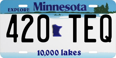 MN license plate 420TEQ