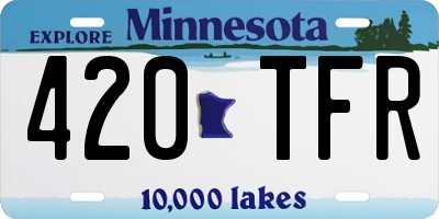 MN license plate 420TFR