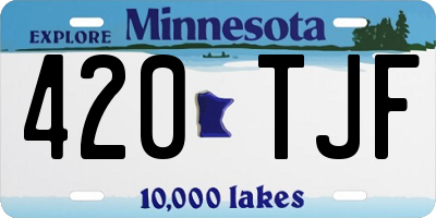 MN license plate 420TJF