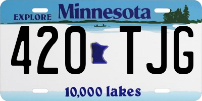 MN license plate 420TJG