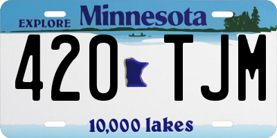 MN license plate 420TJM