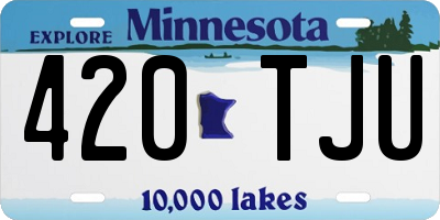 MN license plate 420TJU