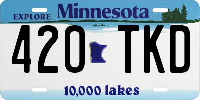 MN license plate 420TKD