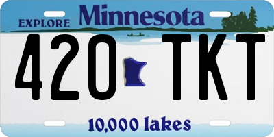 MN license plate 420TKT