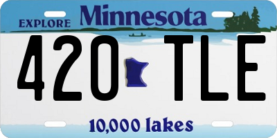 MN license plate 420TLE