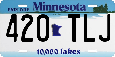 MN license plate 420TLJ