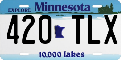 MN license plate 420TLX