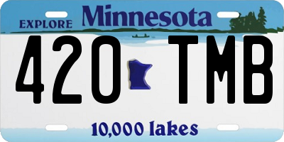 MN license plate 420TMB