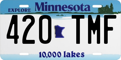 MN license plate 420TMF