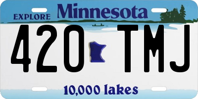MN license plate 420TMJ