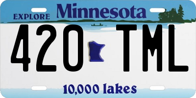 MN license plate 420TML