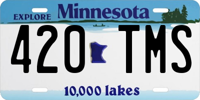 MN license plate 420TMS