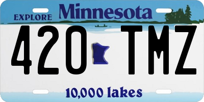 MN license plate 420TMZ