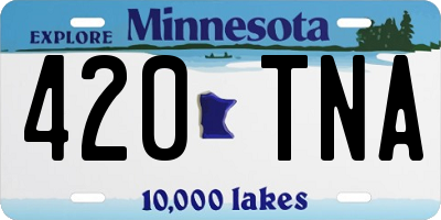 MN license plate 420TNA