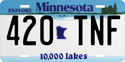 MN license plate 420TNF
