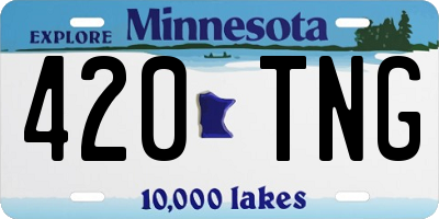 MN license plate 420TNG