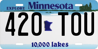 MN license plate 420TOU