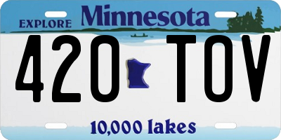 MN license plate 420TOV