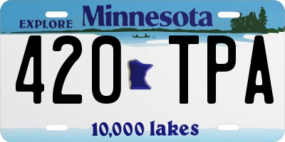 MN license plate 420TPA