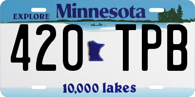 MN license plate 420TPB