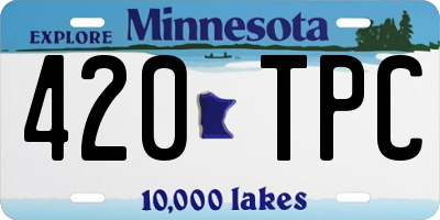 MN license plate 420TPC