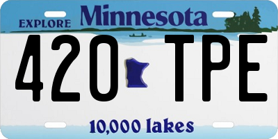 MN license plate 420TPE
