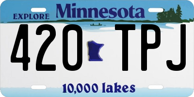 MN license plate 420TPJ