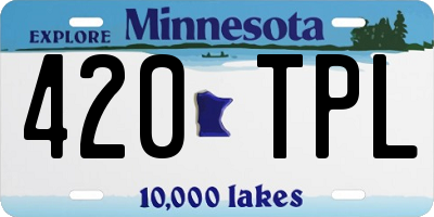 MN license plate 420TPL