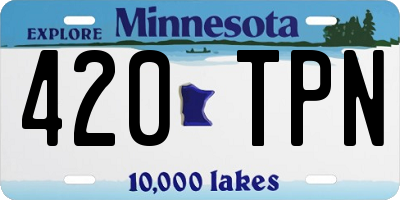 MN license plate 420TPN
