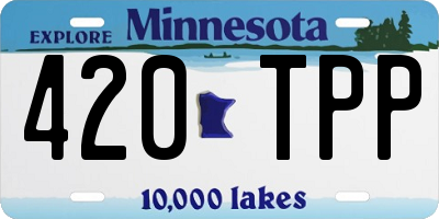 MN license plate 420TPP