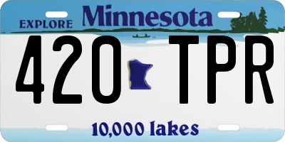 MN license plate 420TPR