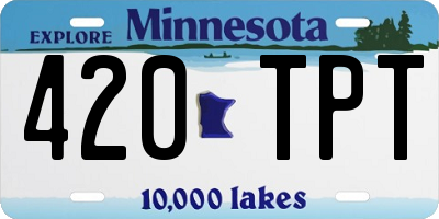 MN license plate 420TPT