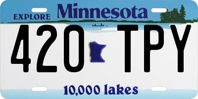 MN license plate 420TPY