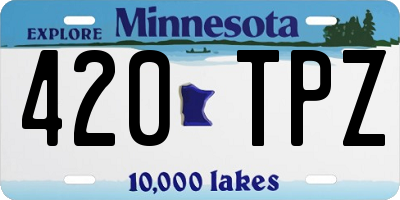 MN license plate 420TPZ