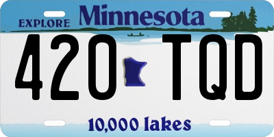 MN license plate 420TQD