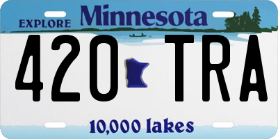 MN license plate 420TRA