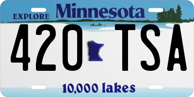 MN license plate 420TSA