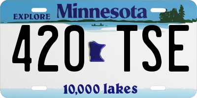 MN license plate 420TSE