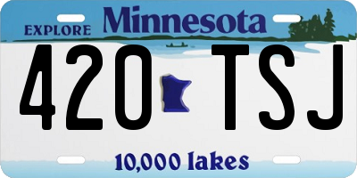 MN license plate 420TSJ