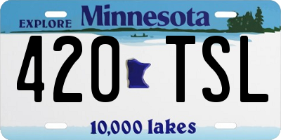MN license plate 420TSL
