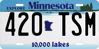 MN license plate 420TSM