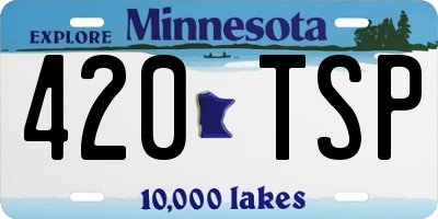 MN license plate 420TSP