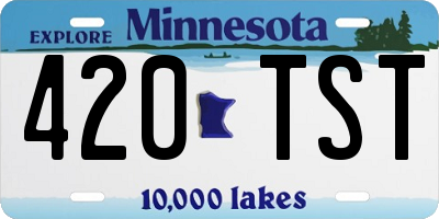 MN license plate 420TST