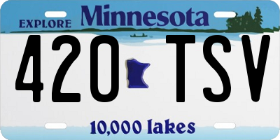 MN license plate 420TSV
