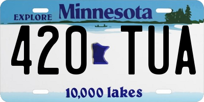 MN license plate 420TUA