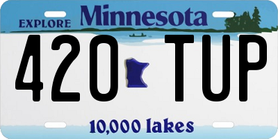 MN license plate 420TUP