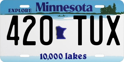 MN license plate 420TUX