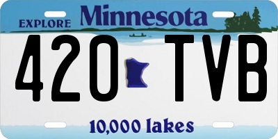MN license plate 420TVB
