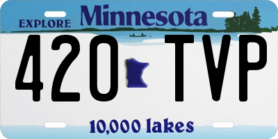 MN license plate 420TVP