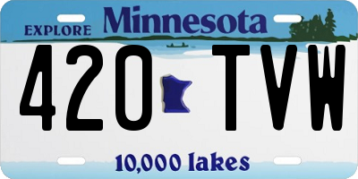MN license plate 420TVW